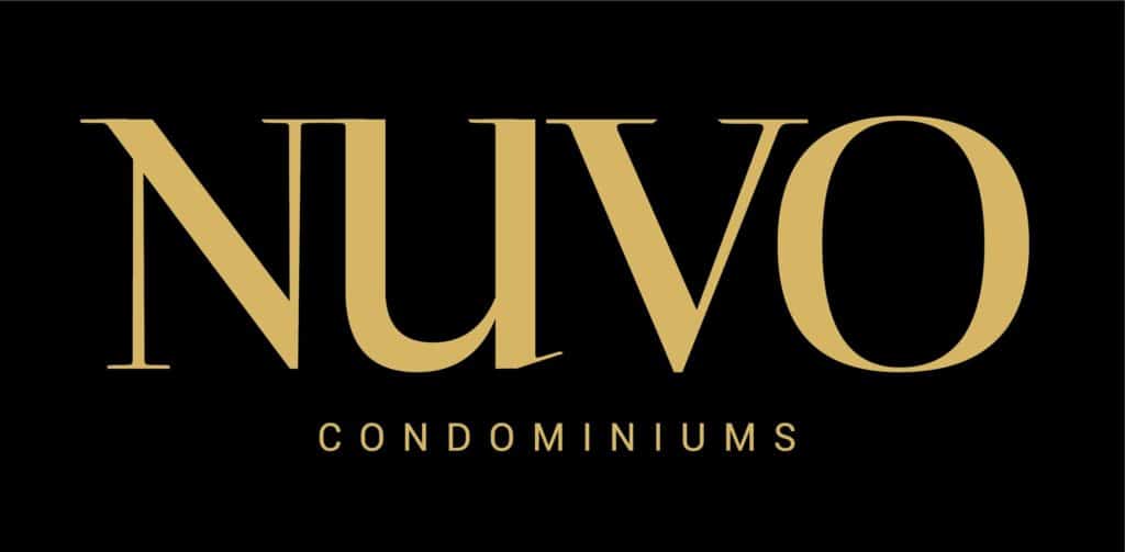 NUVO logo gold on Black